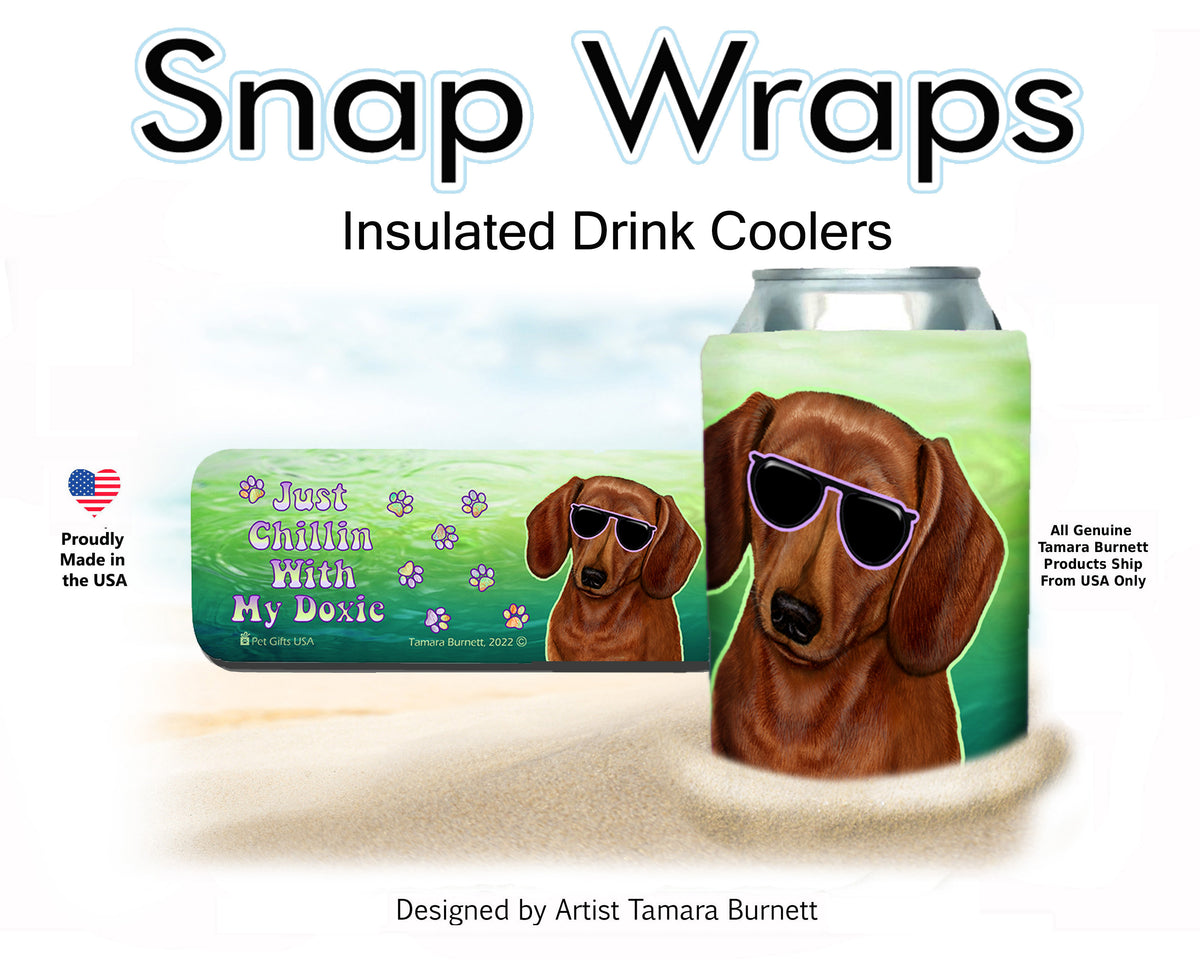 Dachshund Red Snap Wrap Cozy