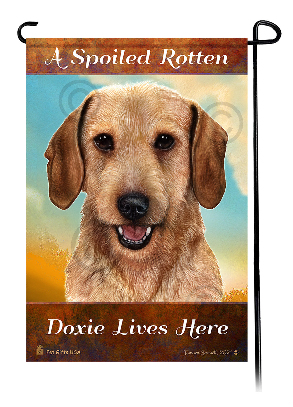 Dachshund Spoiled Rotten - Garden Flag