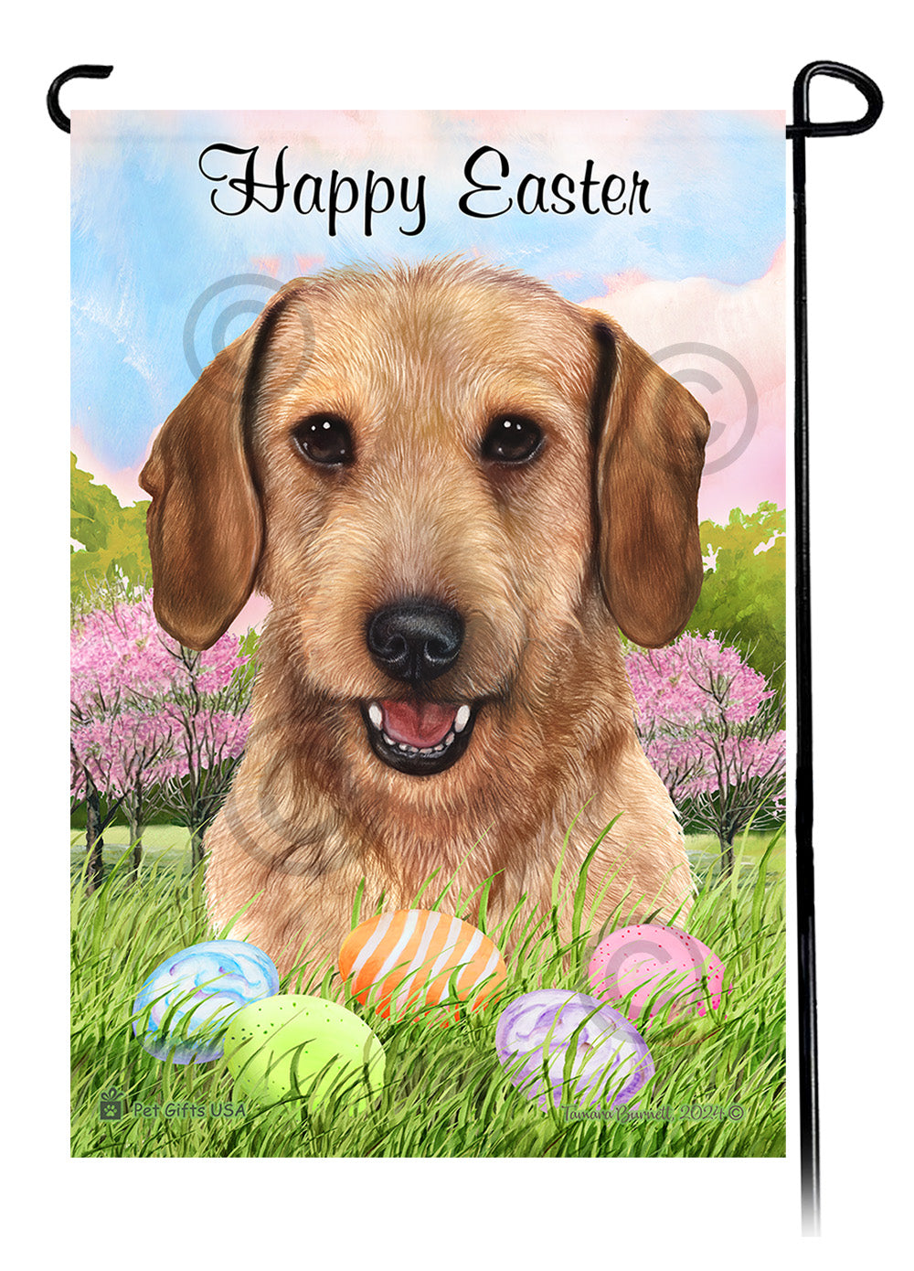 Dachshund Happy Easter - Garden Flag