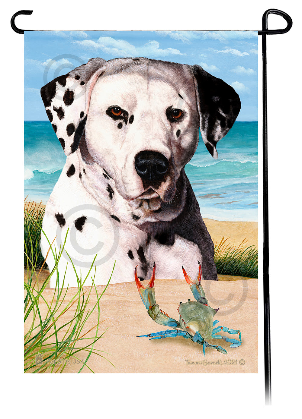 Dalmatian Summer Flowers Garden Flag