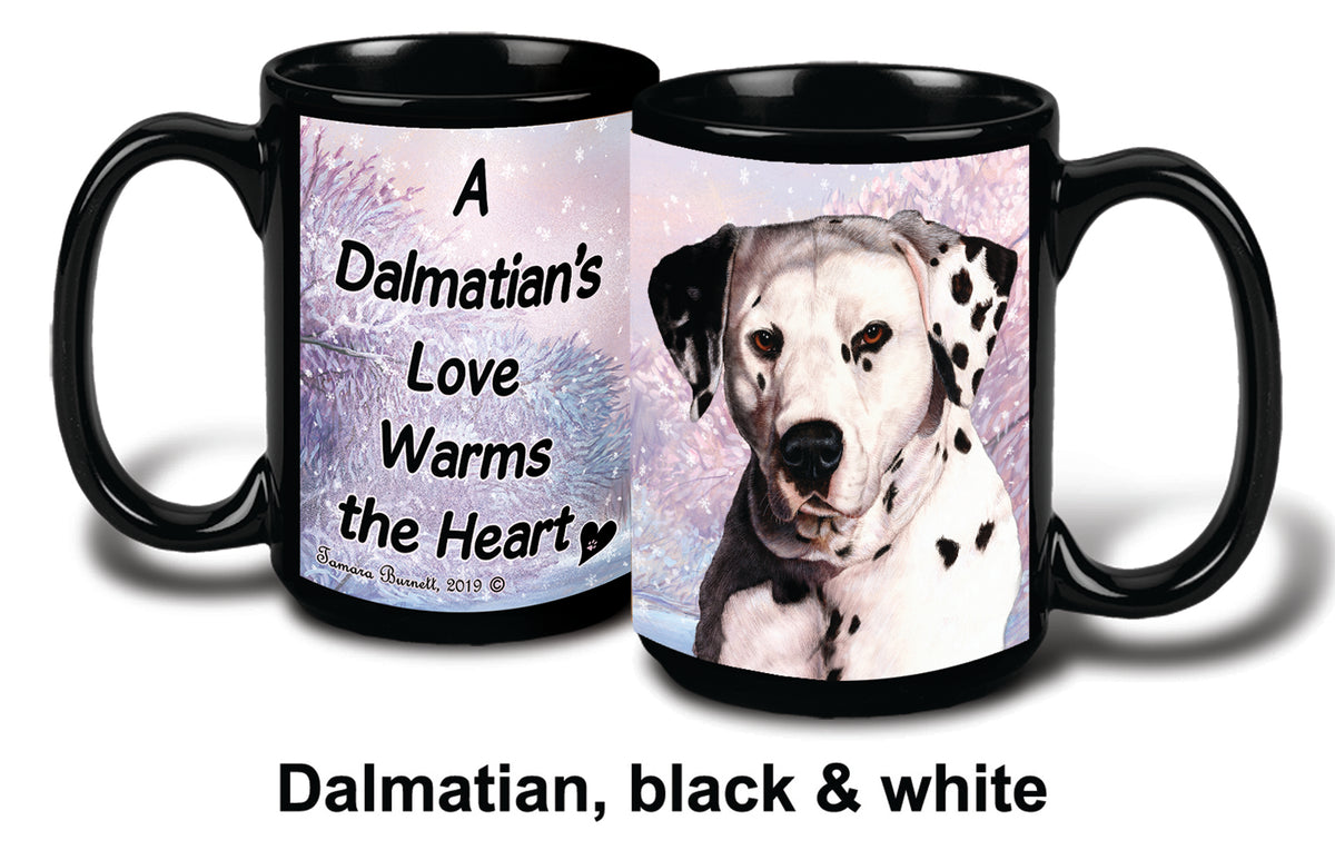 Dalmatian Black/White Winter Mug 15 oz