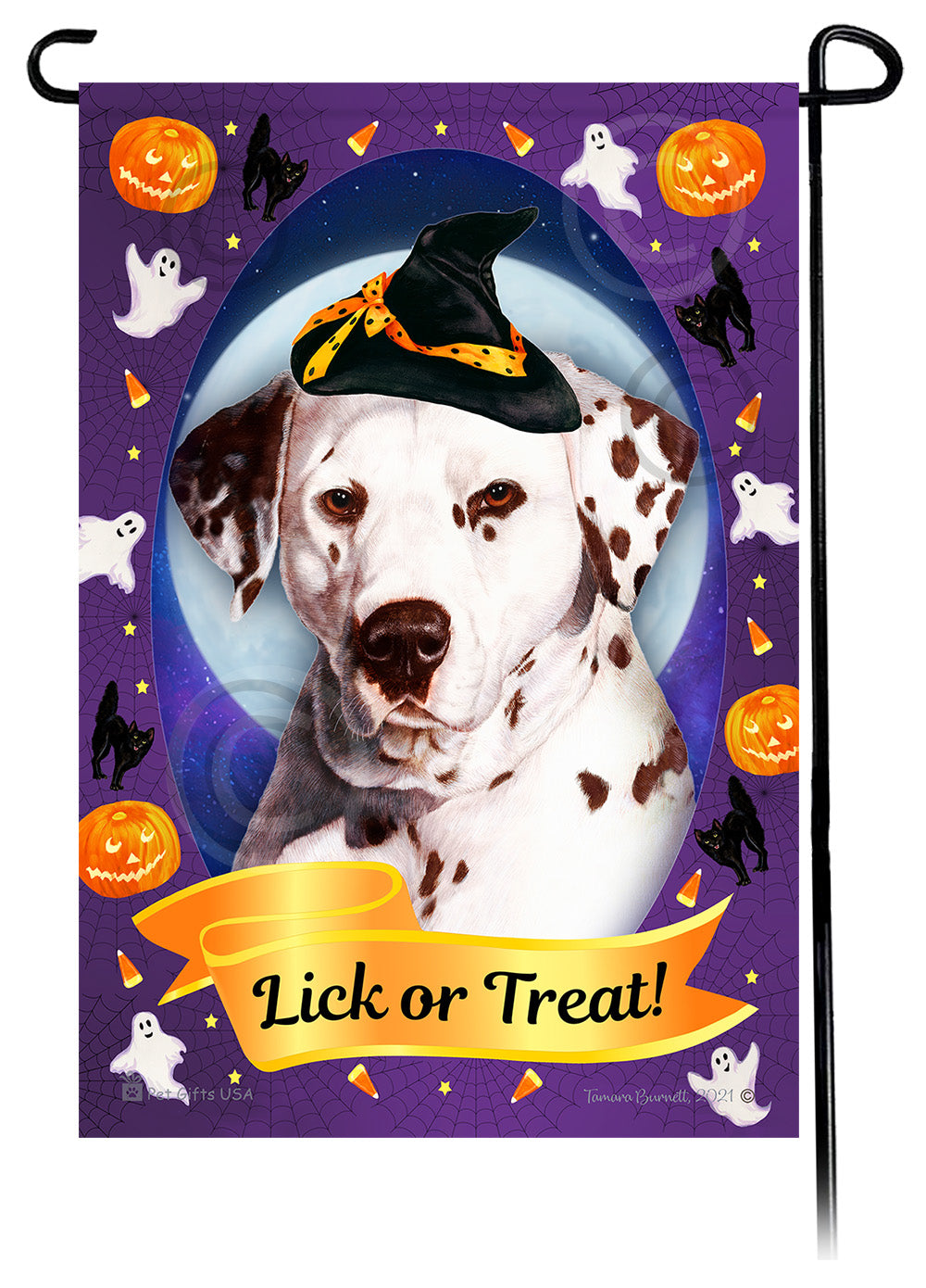 Dalmatian Halloween Howls - Garden Flag