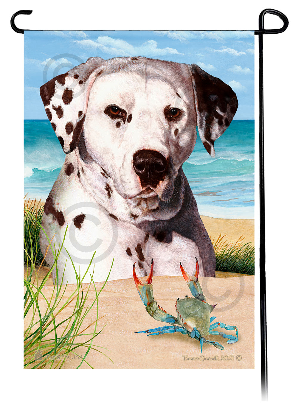 Dalmatian Summer Flowers Garden Flag