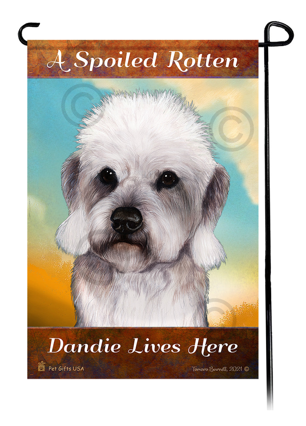 Dandie Dinmont Terrier Spoiled Rotten - Garden Flag