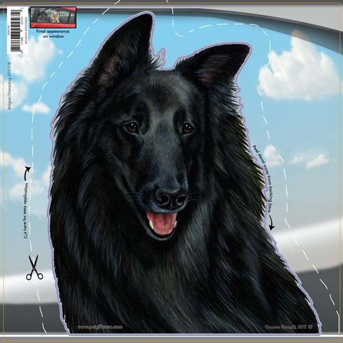 Belgian Sheepdog Window Cling