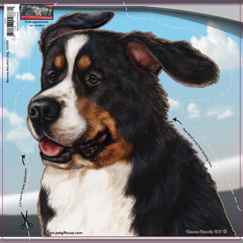 Bernese Mountain Dog Window Cling