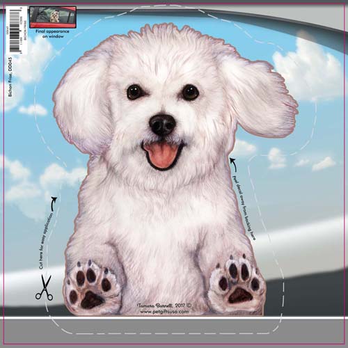Bichon Frise Window Cling