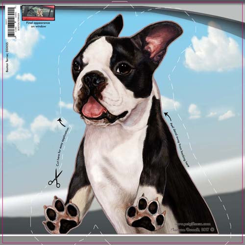 Boston Terrier Window Cling