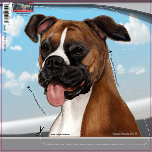Boxer Uncropped Window Cling