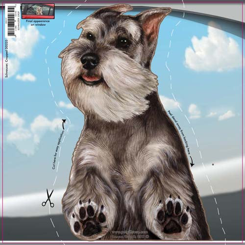 Schnauzer Cropped Window Cling