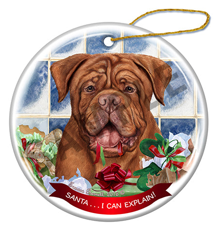 Dogue de Bordeaux - Santa I Can Explain Ornament