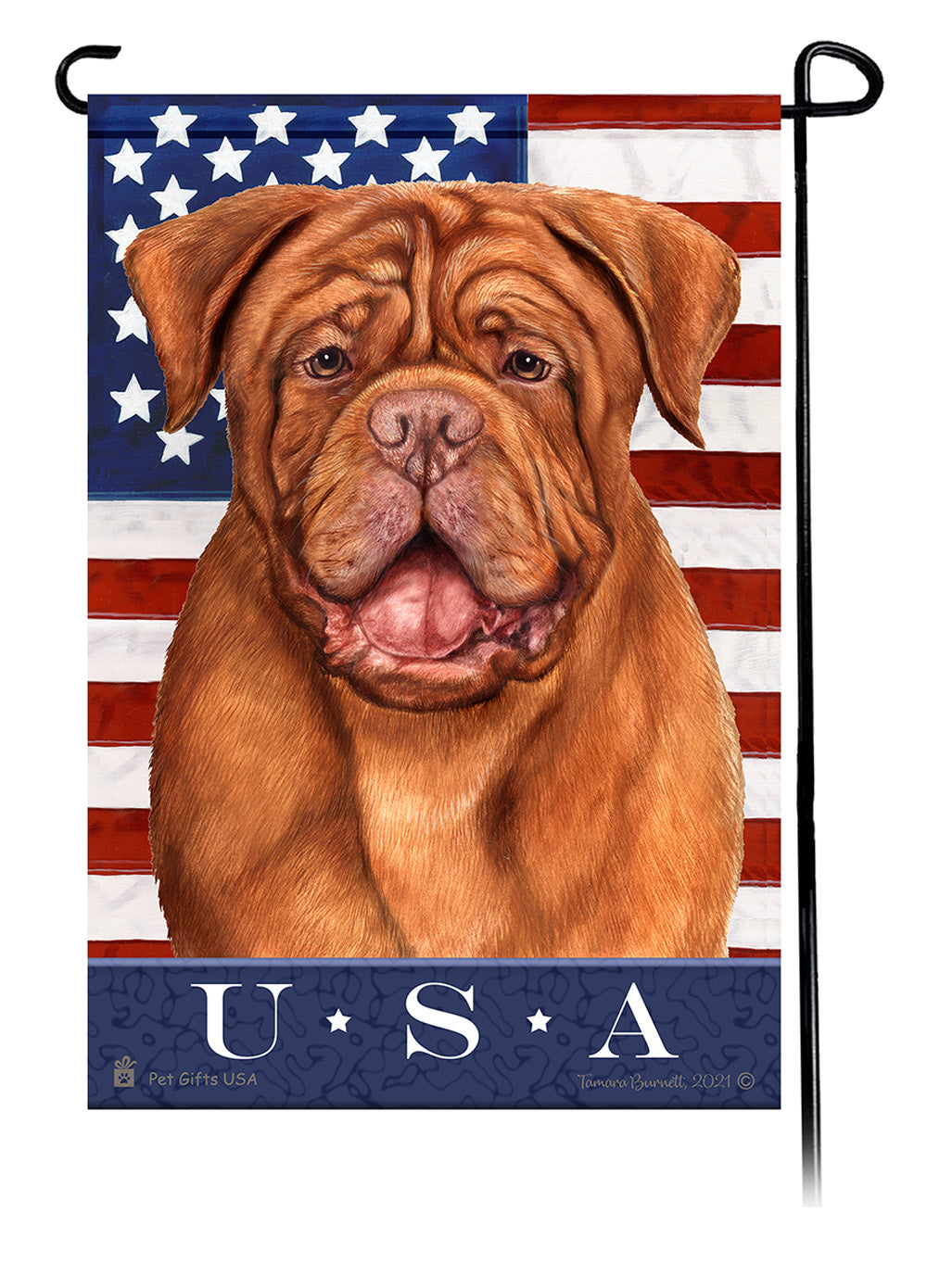 Dogue de Bordeaux True Blue Garden Flags