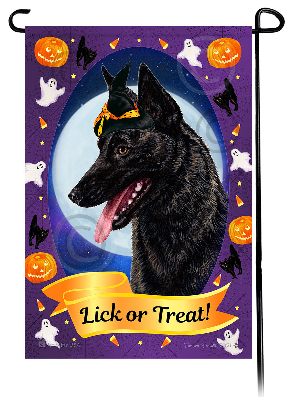 Dutch Shepherd Halloween Howls - Garden Flag