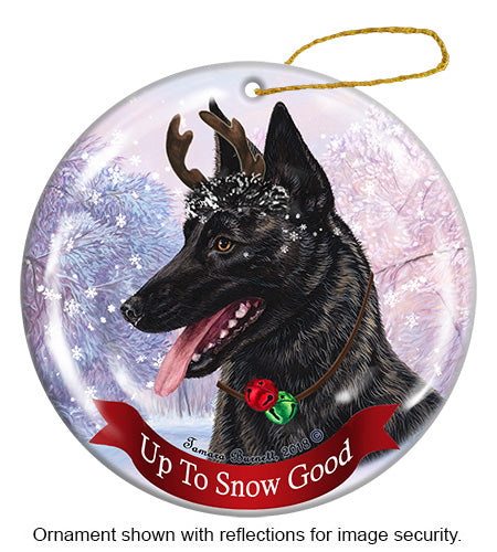 Dutch Shepherd Black Brindle Ornament