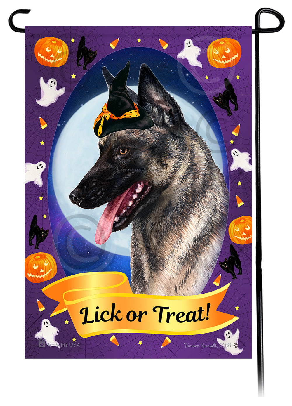 Dutch Shepherd Halloween Howls - Garden Flag