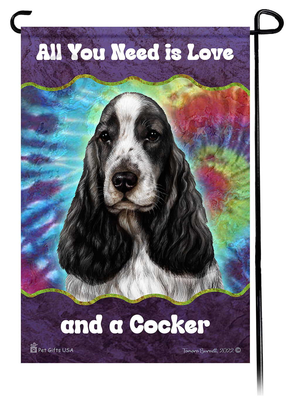 English Cocker Spaniel All You Need Is Love Garden Flags