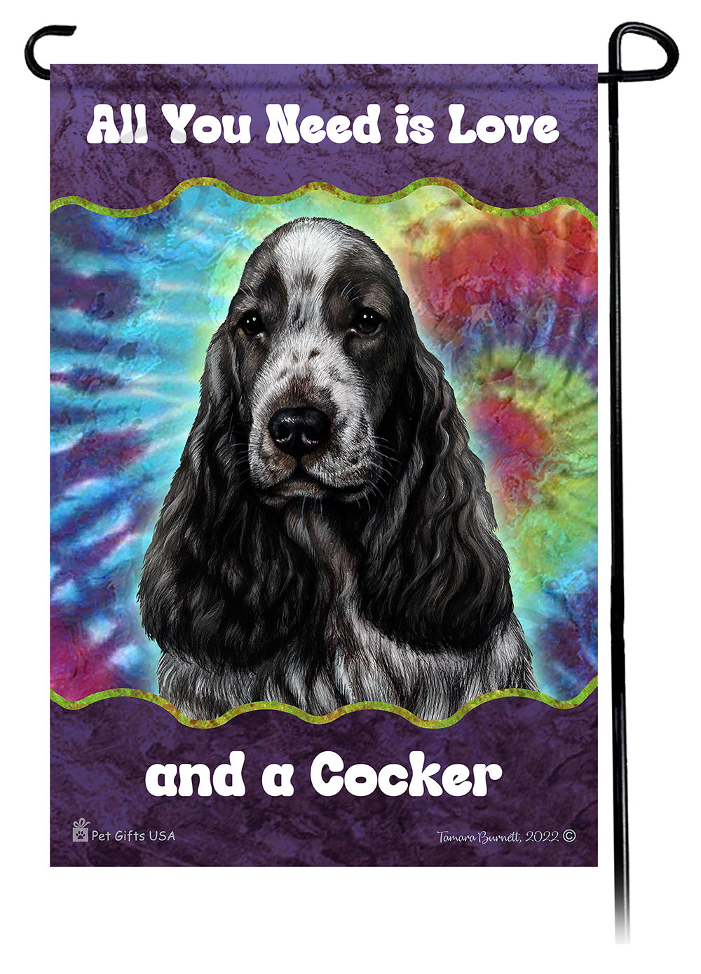 English Cocker Spaniel All You Need Is Love Garden Flag