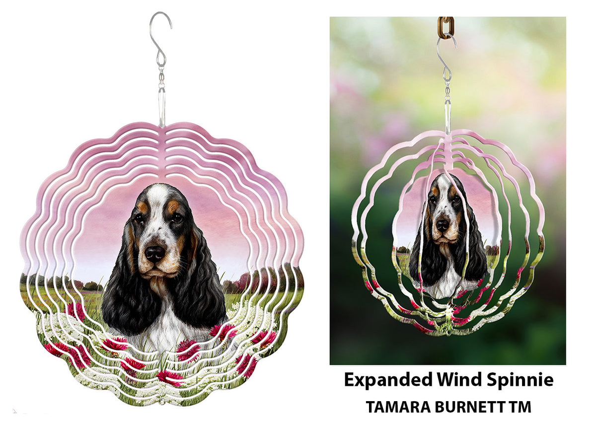 English Cocker Spaniel Tri Wind Spinner