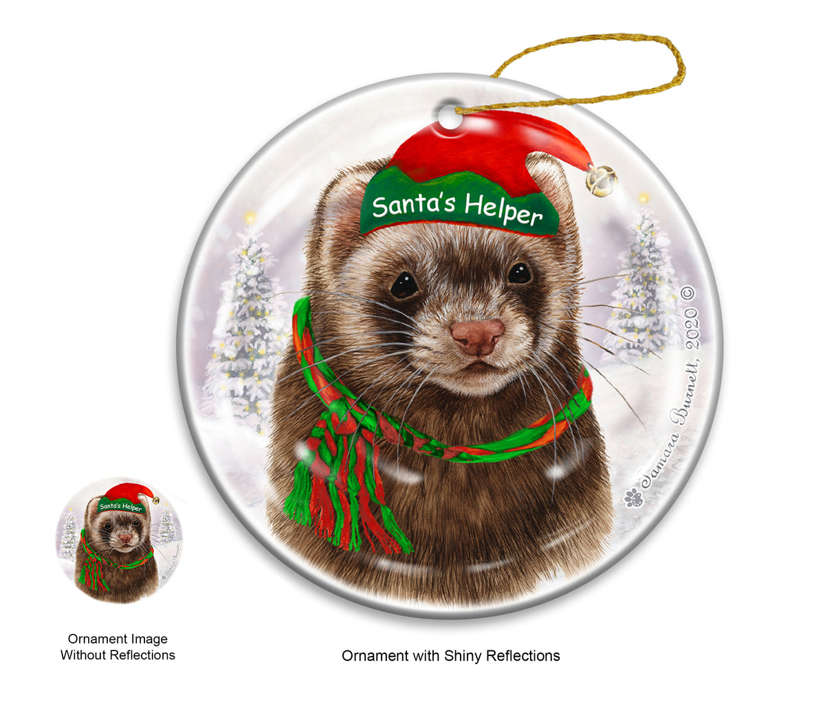 Ferret Chocolate Ornament