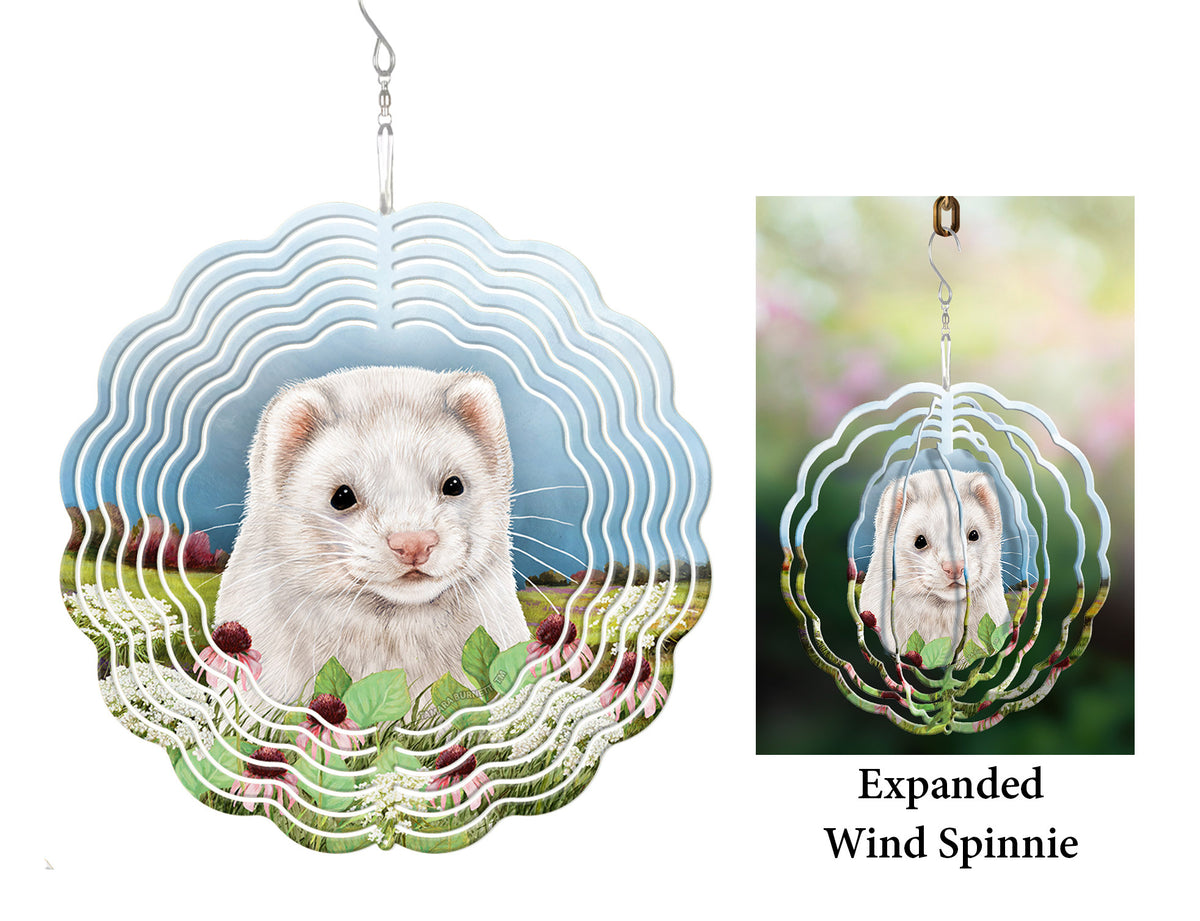 Ferret Dark Eyed White Wind Spinner