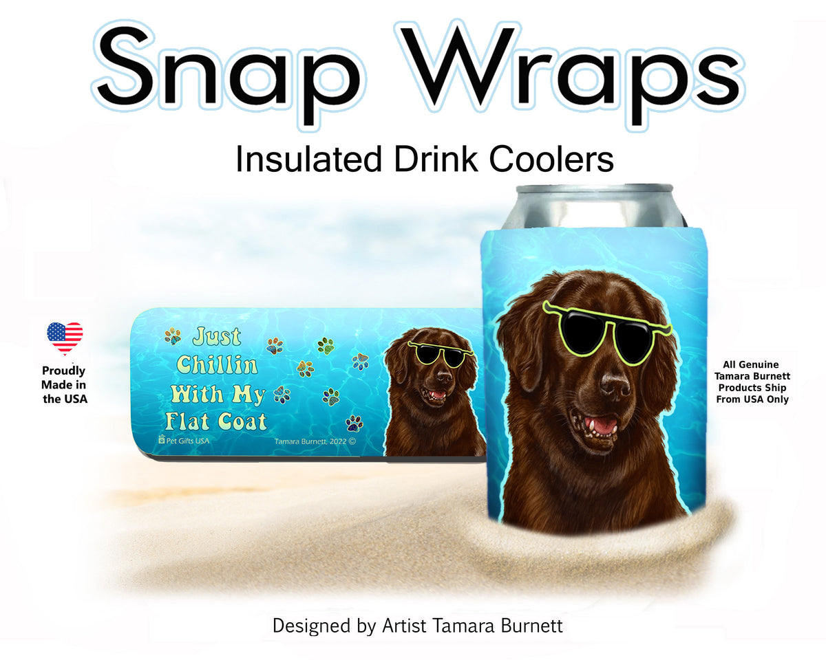 Flat Coated Retriever Brown Snap Wrap Cozy