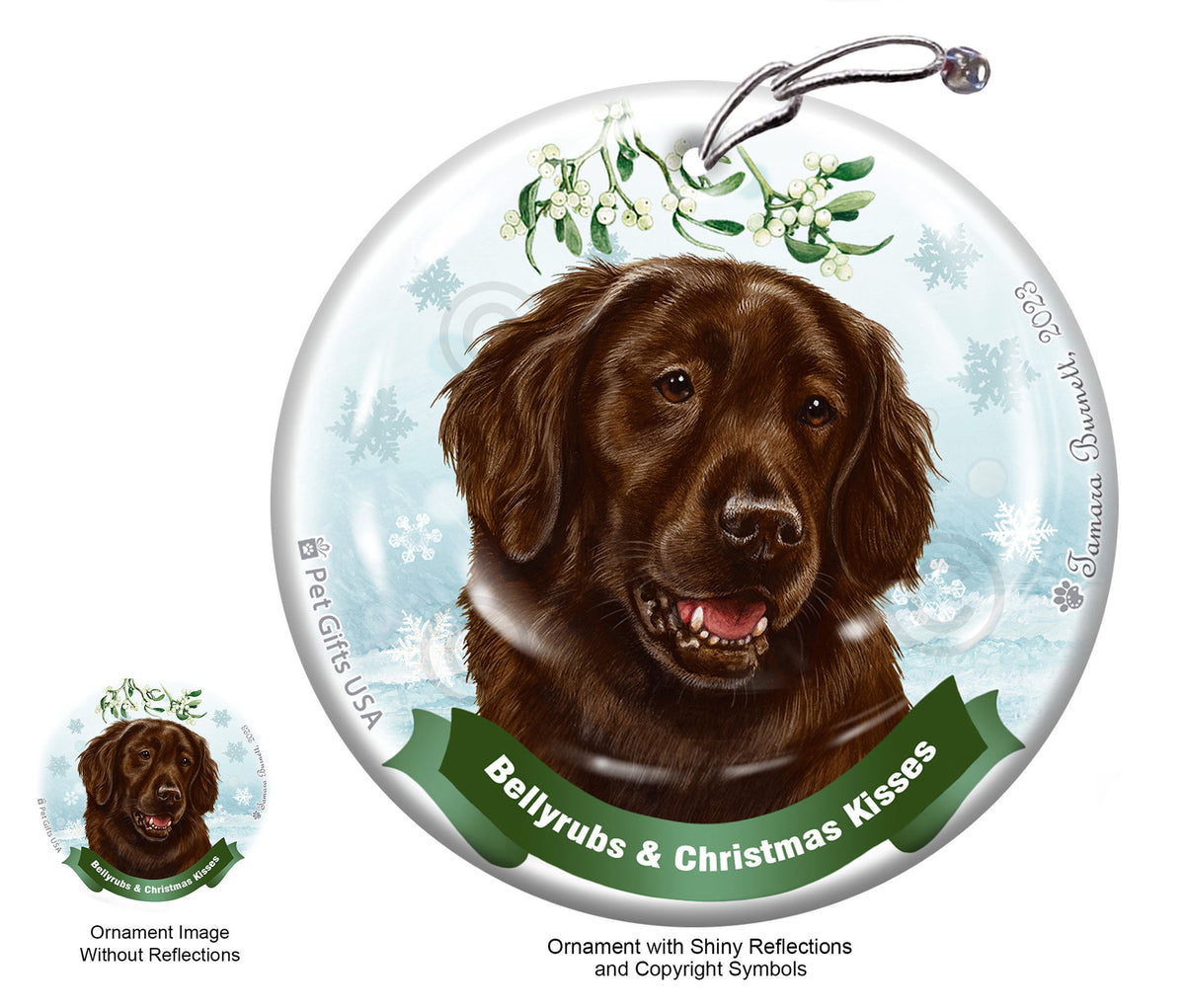 Flat Coated Retriever Liver Ornament