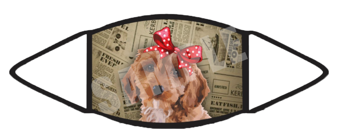 Cockapoo (Brown) Face Mask