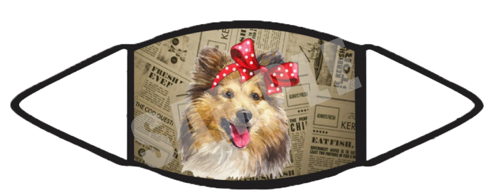 Collie (Brown) Face Mask