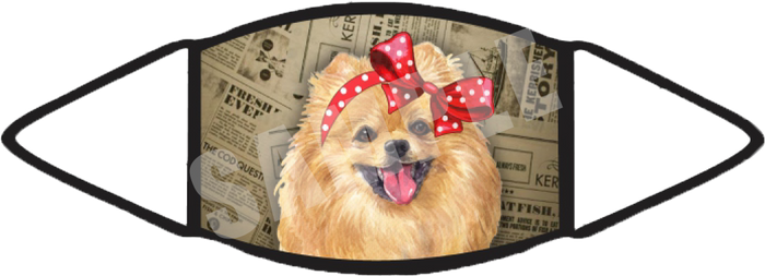 Pomeranian (Brown) Face Mask