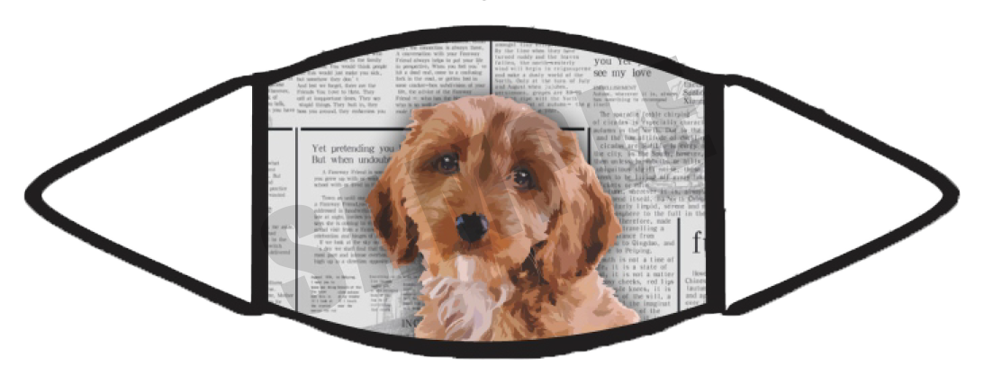 Cockapoo (Newspaper) Face Mask