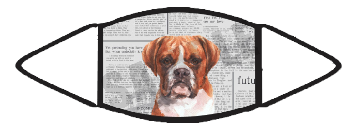 Boxer (Newspaper) Face Mask