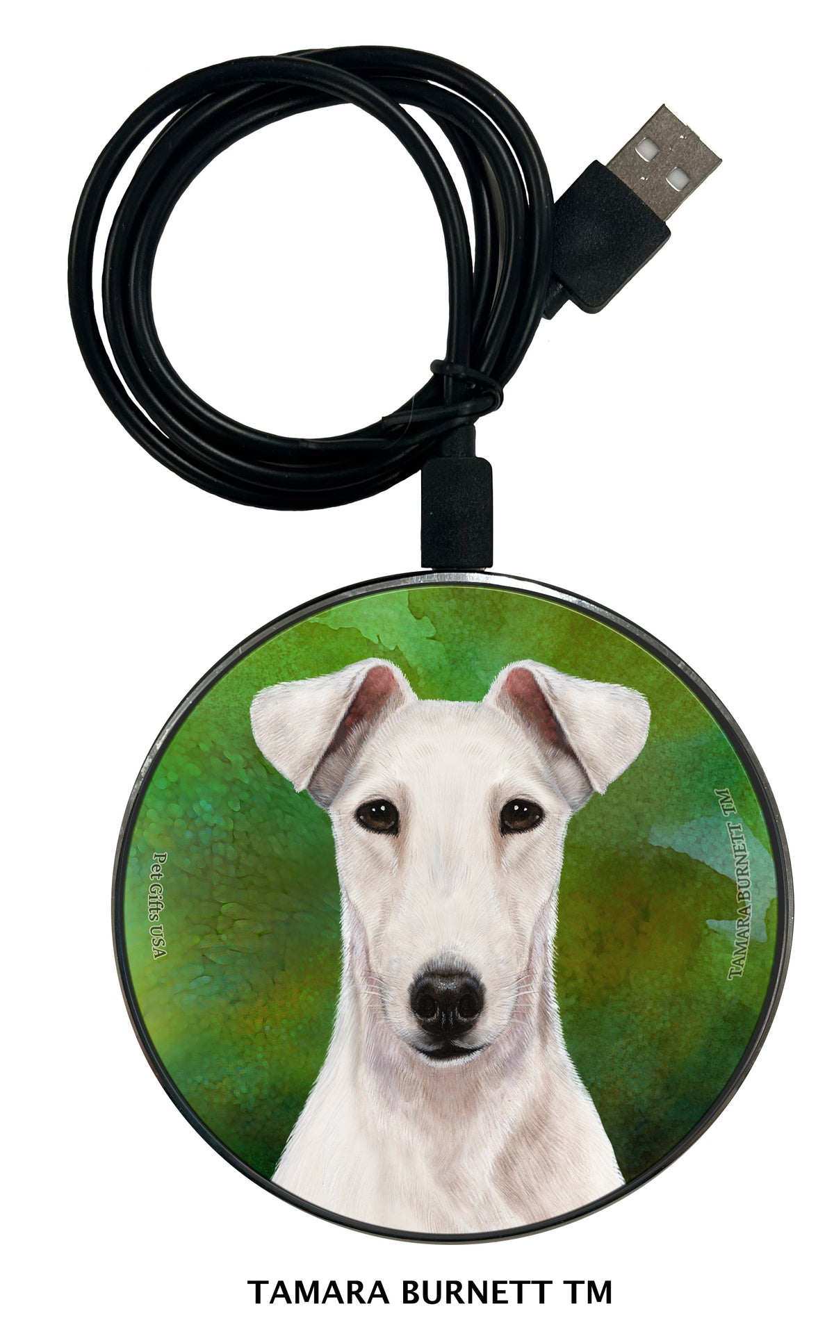 Fox Terrier White Zoomies Wireless Charger