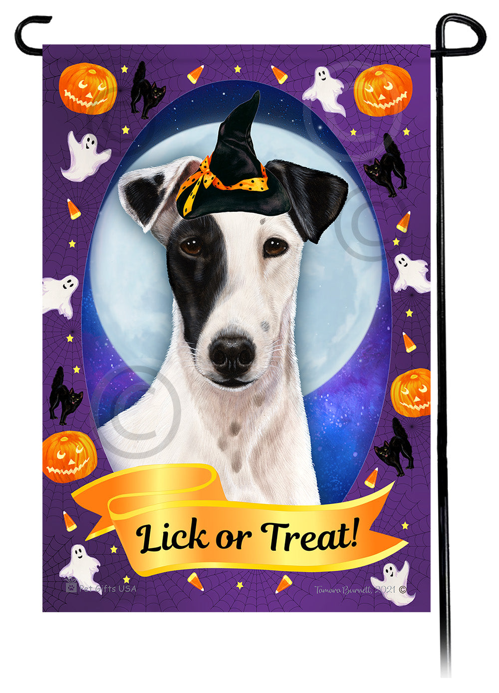 Fox Terrier Halloween Howls Garden Flags