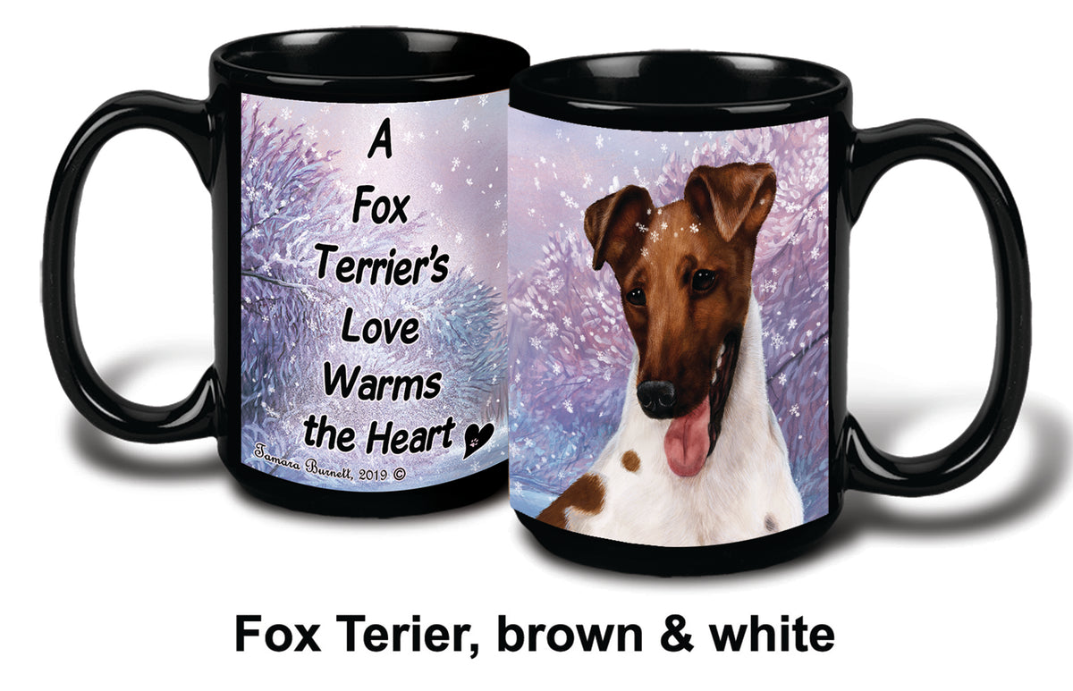 Fox Terrier Brown/White Winter Mug 15 oz