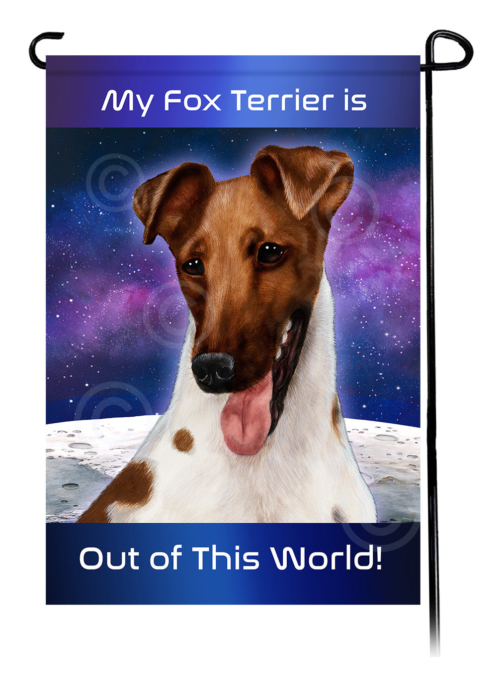 Fox Terrier Out Of This World - Garden Flag
