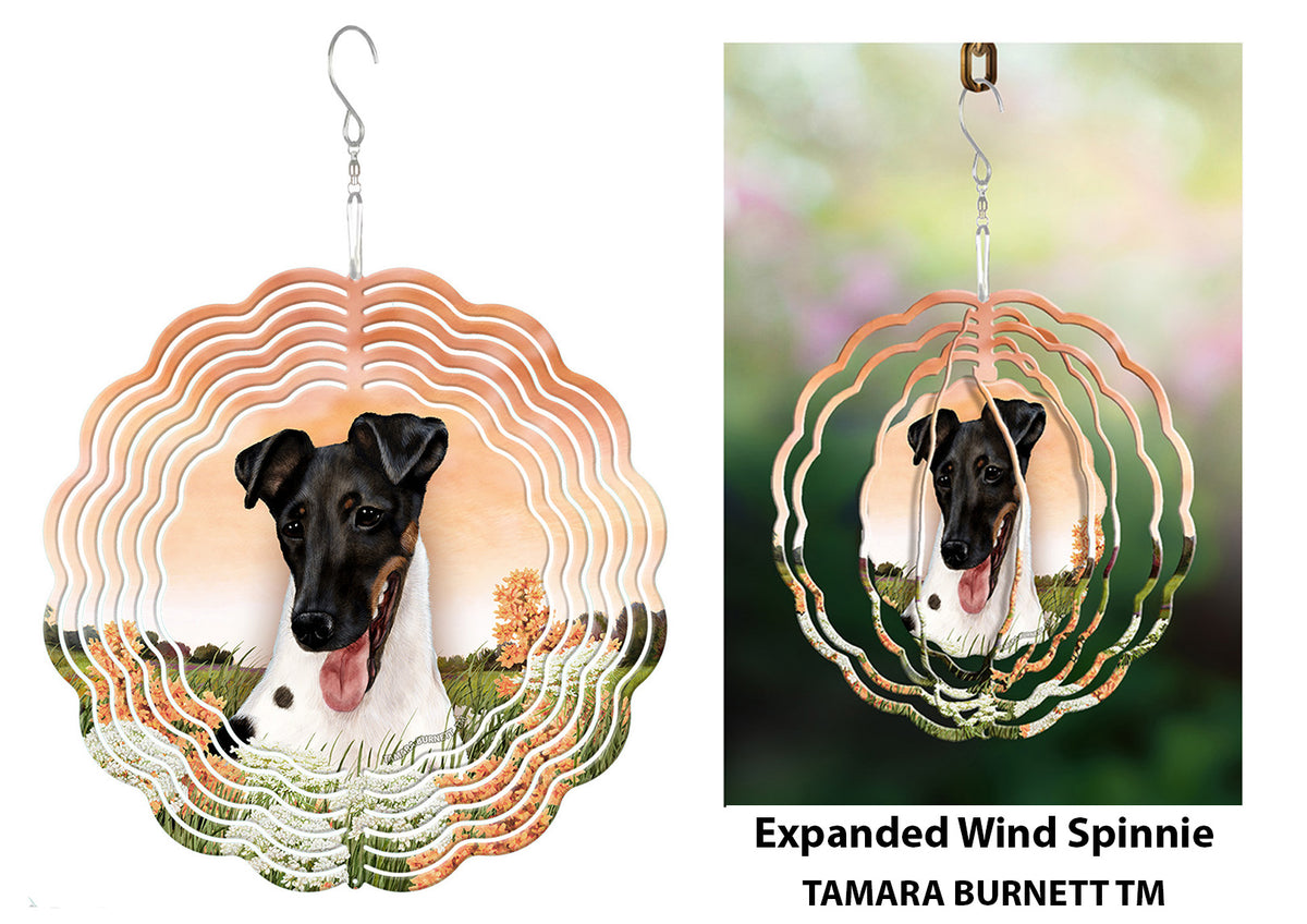 Fox Terrier Tri Wind Spinner