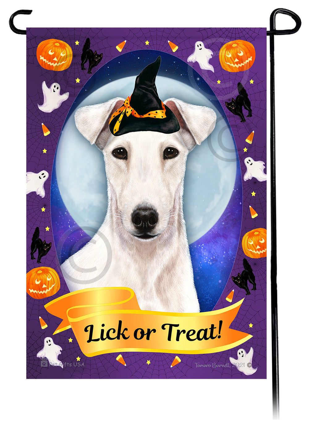 Fox Terrier Halloween Howls - Garden Flag