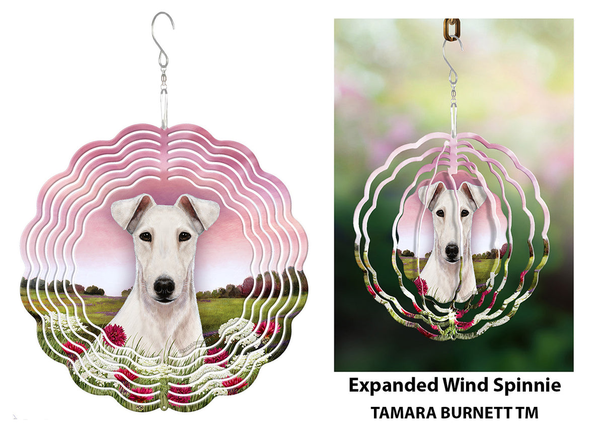 Fox Terrier White Wind Spinner