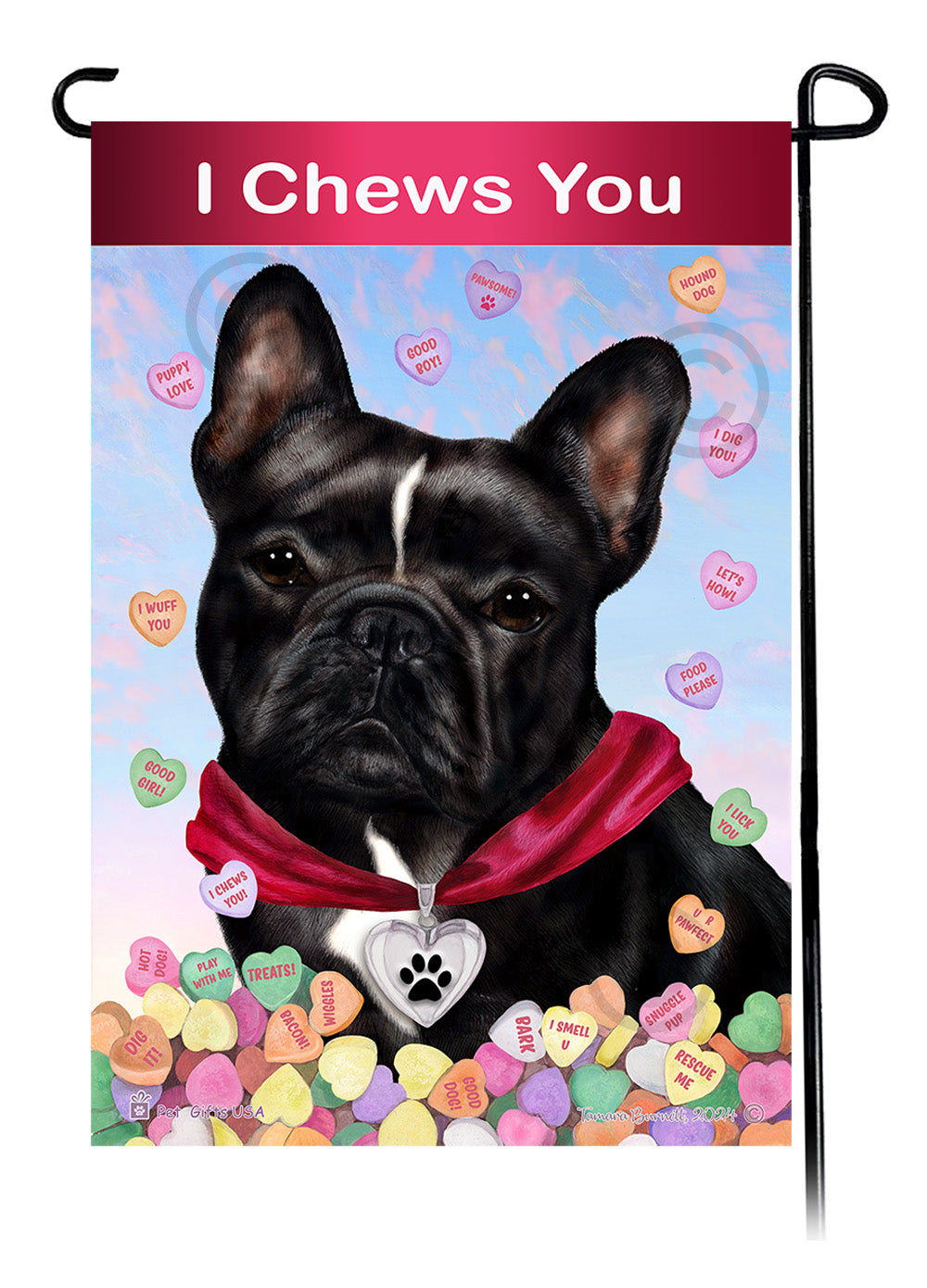 French Bulldog Valentine Sweetheart - Garden Flag