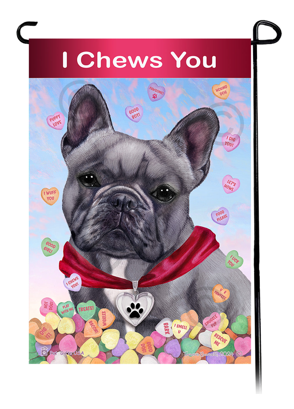 French Bulldog Valentine Sweetheart - Garden Flag