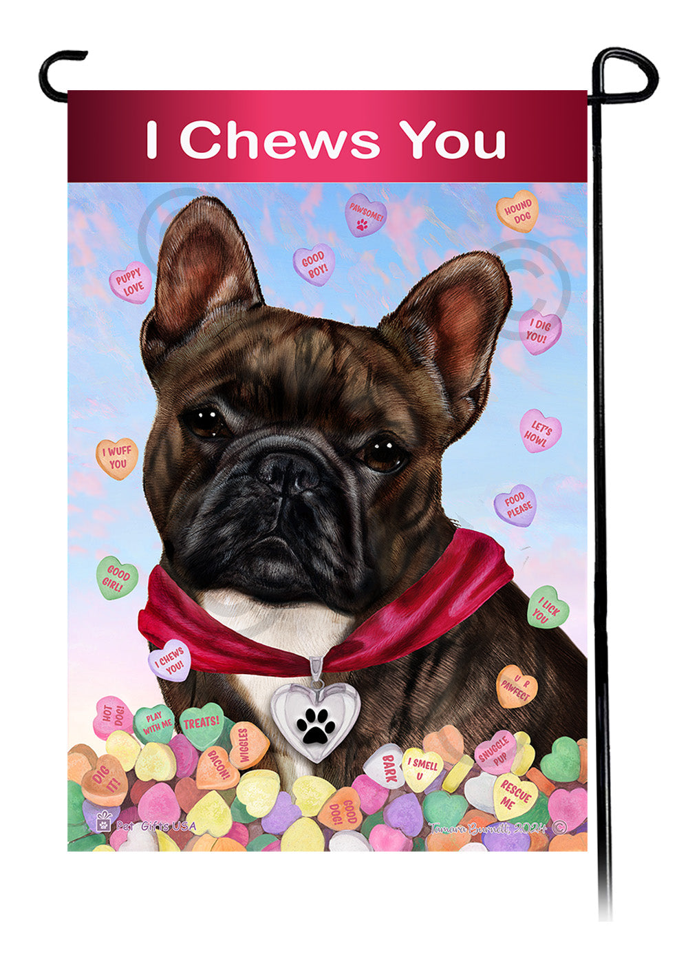 French Bulldog Valentine Sweetheart - Garden Flag