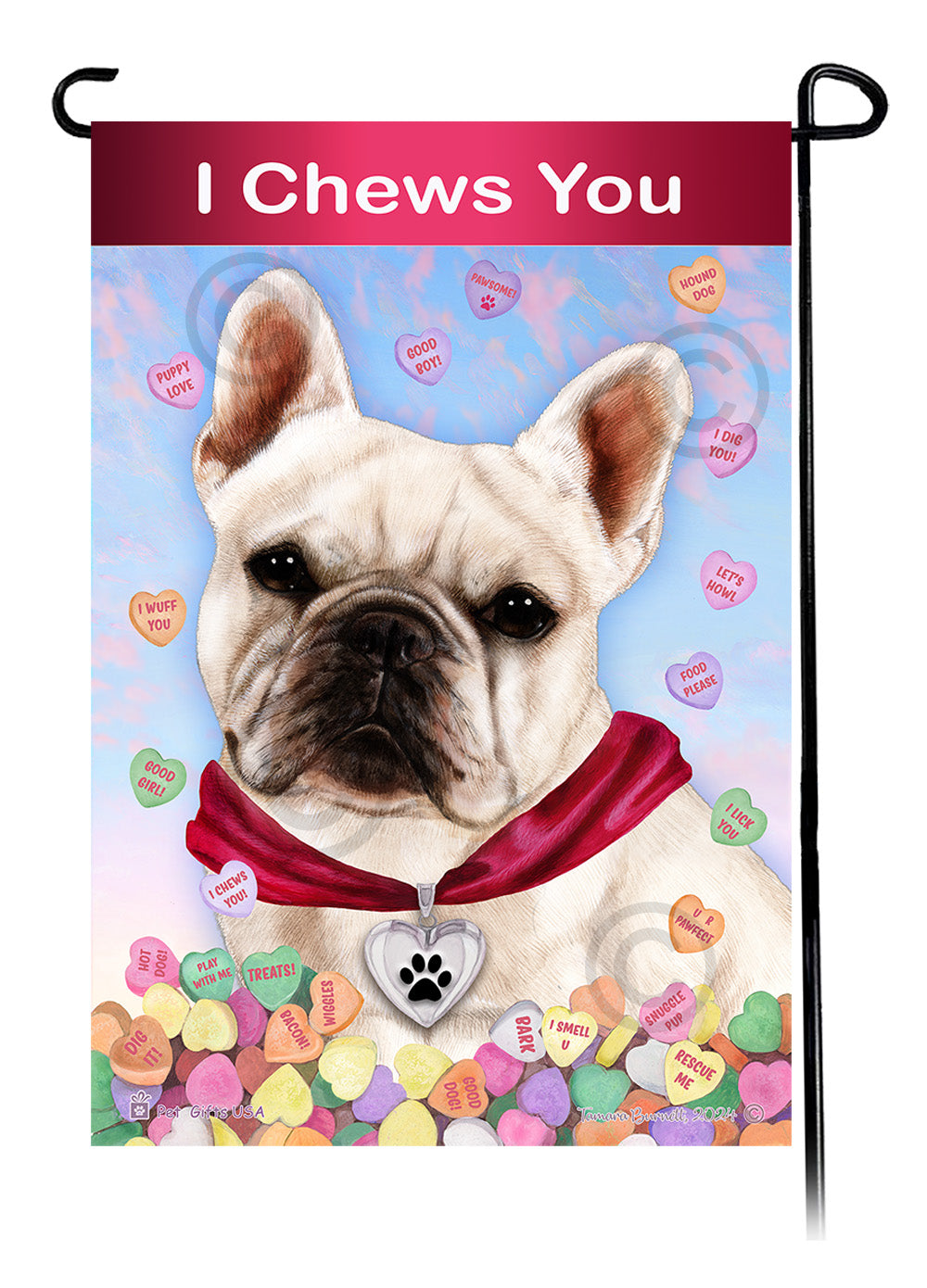 French Bulldog Valentine Sweetheart - Garden Flag