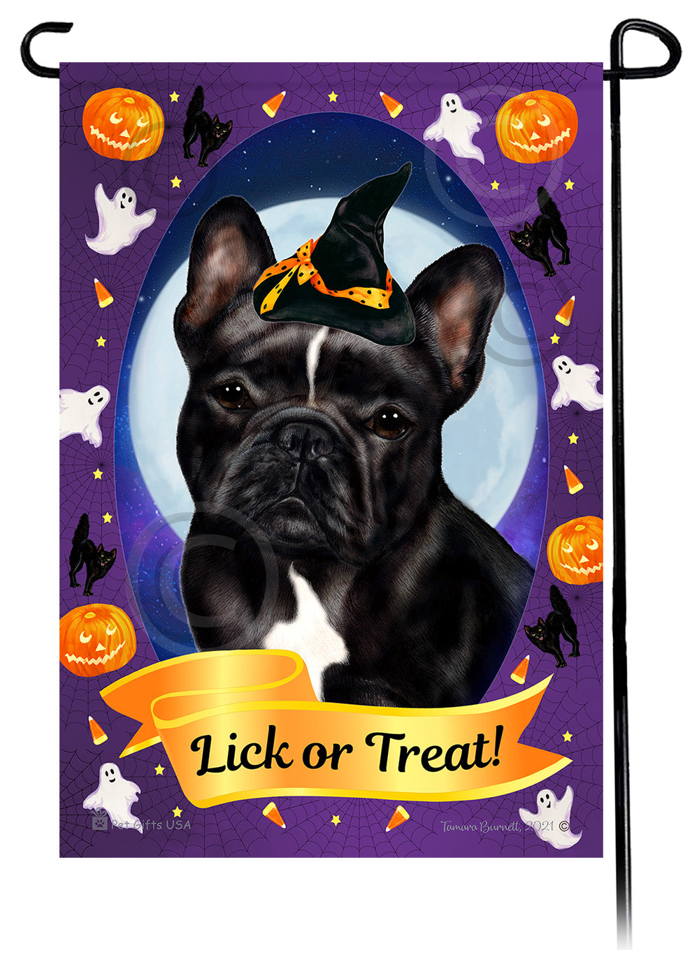 French Bulldog Halloween Howls Garden Flags