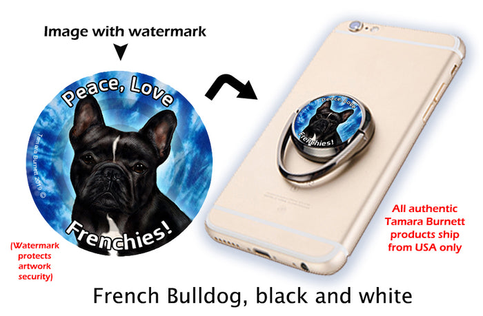 French Bulldog Black and White Phone Stand