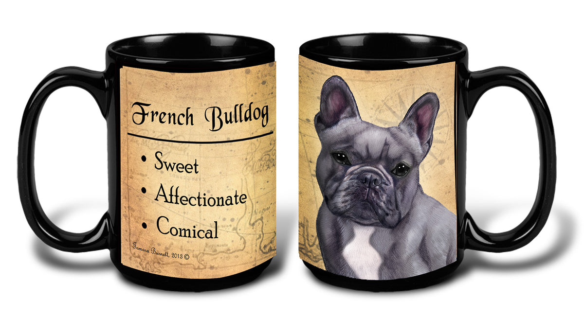 French Bulldog Blue/White - My Faithful Friends Mug 15 oz