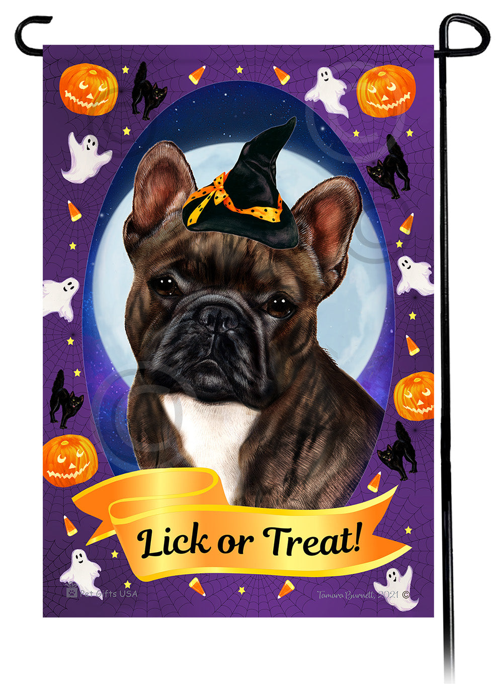 French Bulldog Halloween Howls - Garden Flag