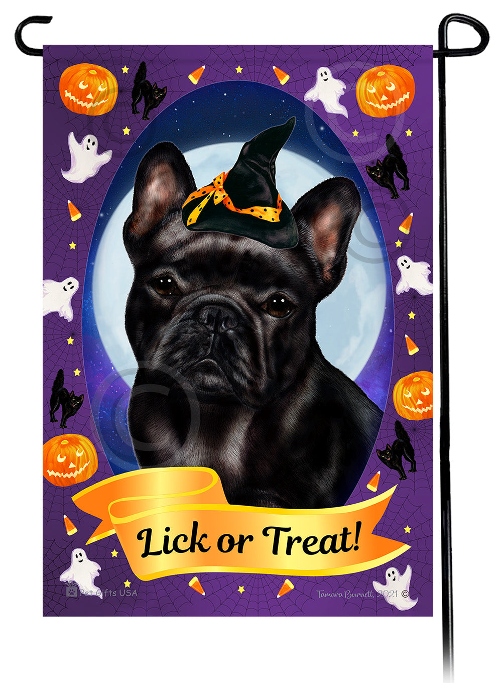 French Bulldog Halloween Howls - Garden Flag