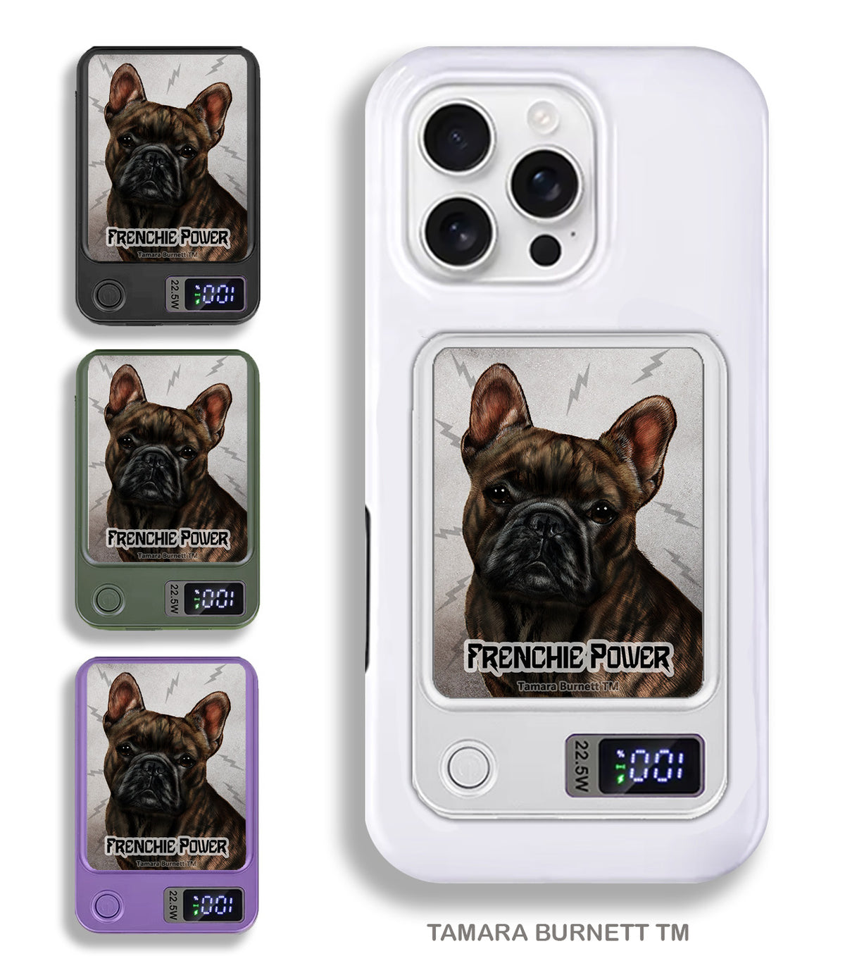 French Bulldog Brindle Phone Bank Wireless Charger