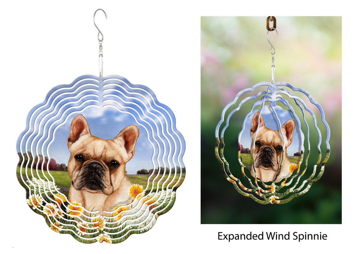 French Bulldog Cream Wind Spinner