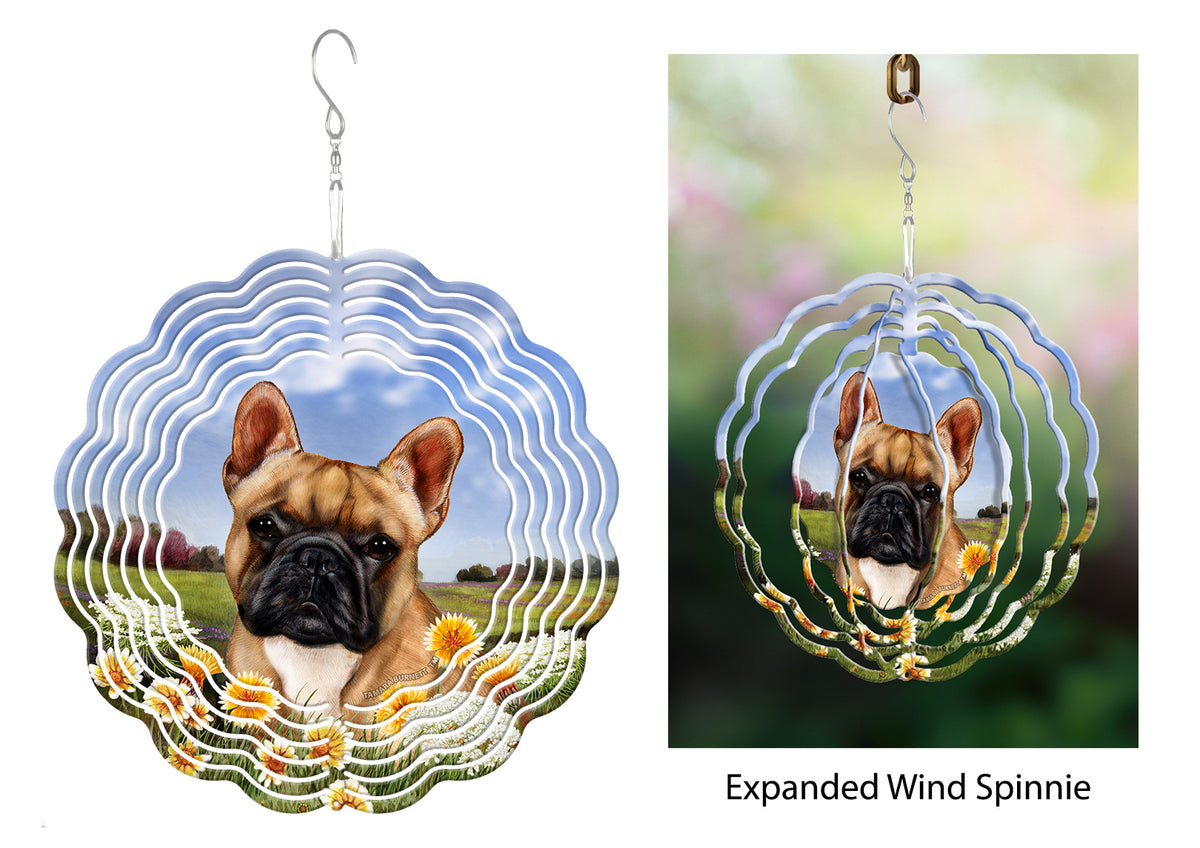French Bulldog Fawn And White Wind Spinner